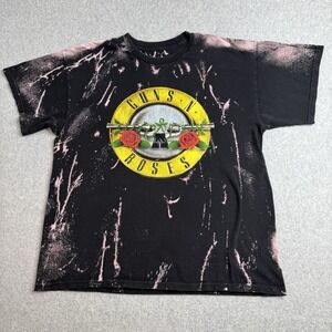 Guns n Roses T Shirt Graphic Black Bleached 2016 Black Frog Size Medium